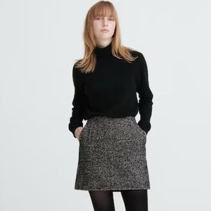 Ann Taylor Loft Black/White Tweed Mini Skirt